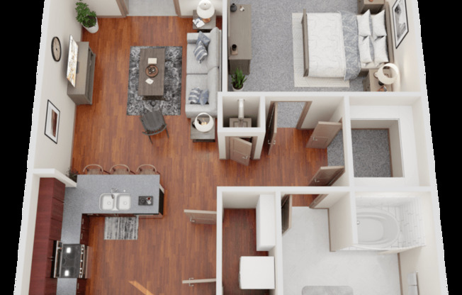 1 bed, 1 bath, 668 sqft, $1,142