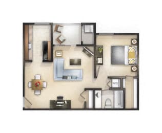 1 bed, 1 bath, 680 sqft, $1,697