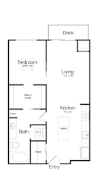 1 bed, 1 bath, 715 sqft, $1,505