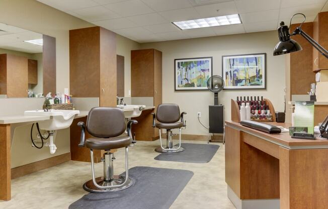 Beauty Salon at The Legends at Silver Lake Village 55+ Apartments, St. Anthony, Minnesota, 55421