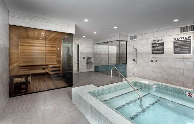 Relax in the spa, steam room and sauna
