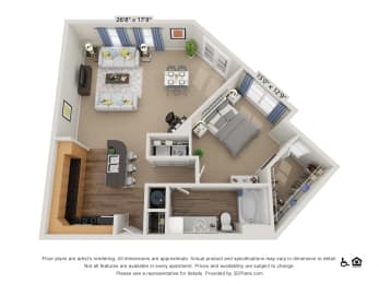 1 bed, 1 bath, 1,010 sqft, $1,508