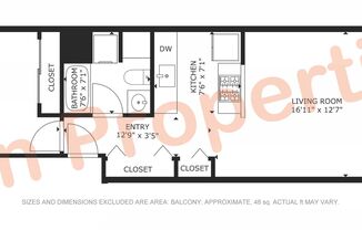 1 bed, 1 bath, $1,825