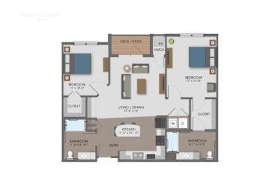 2 beds, 2 baths, 1,100 sqft, $1,945