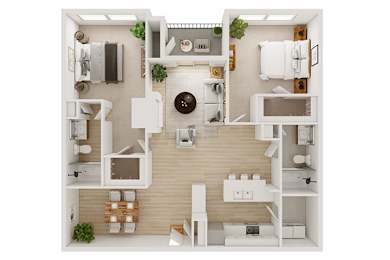 2 beds, 2 baths, 1,270 sqft, $1,722