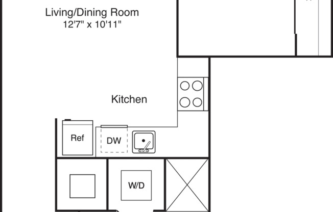 Studio, 1 bath, 549 sqft, $1,165, Unit 497