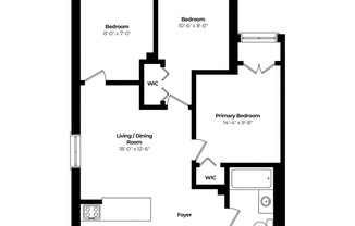 3 beds, 1 bath, 775 sqft, $4,200, Unit A6C