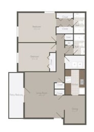 2 beds, 2 baths, 1,161 sqft, $1,348