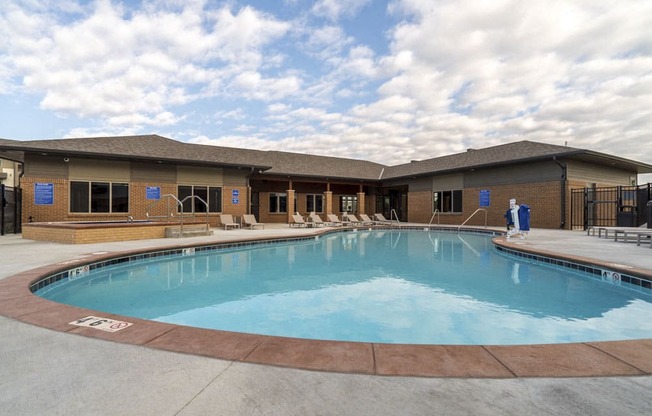 Resort-style pool at 360 at Jordan West best new apartments West Des Moines IA 50266