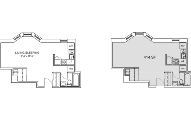 Studio, 1 bath, 417 sqft, $1,534, Unit C-006