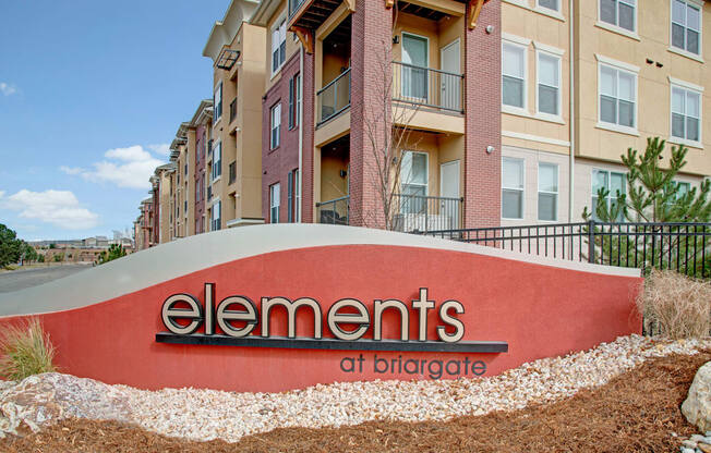 Elements at Briargate Signage Apartments in Colorado Springs, CO