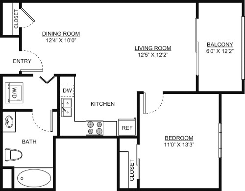 1 bed, 1 bath, 749 sqft, $3,377, Unit 225