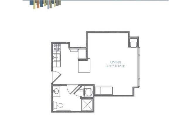 Studio, 1 bath, 400 sqft, $1,458, Unit 602