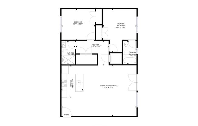 2 beds, 2 baths, $2,250, Unit 102