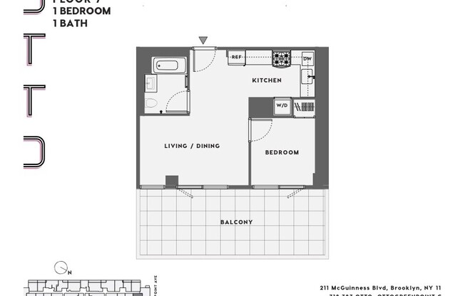 1 bed, 1 bath, $4,300, Unit 725