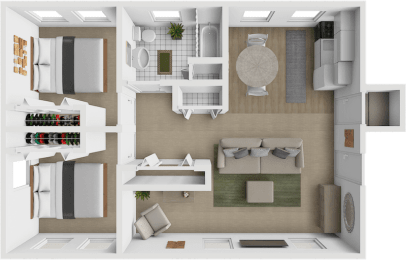 2 beds, 1 bath, 594 sqft, $850