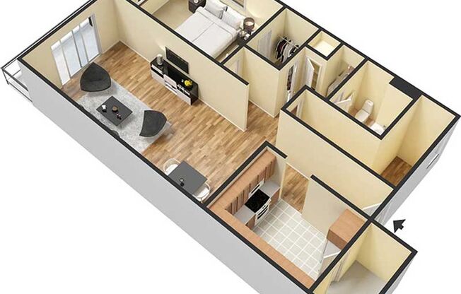 1 bed, 1 bath, 748 sqft, $999, Unit 1319