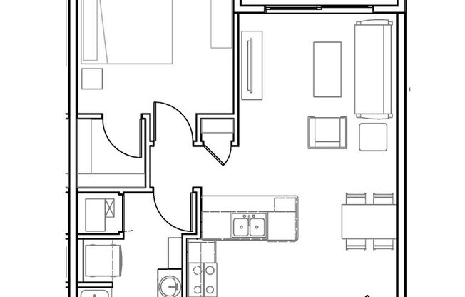 1 bed, 1 bath, 687 sqft, $1,735, Unit 5257-206