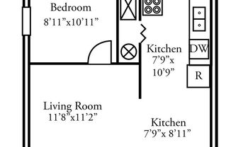 1 bed, 1 bath, $965