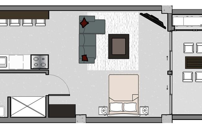 Studio, 1 bath, 500 sqft, $2,295, Unit 08