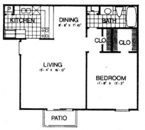 1 bed, 1 bath, 723 sqft, $795