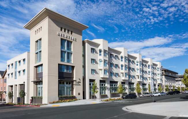 Exterior view of Aventine Apartments at Aventine, Hercules, California