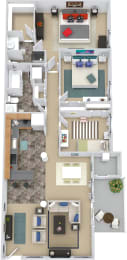 3 beds, 2 baths, 1,235 sqft, $1,860