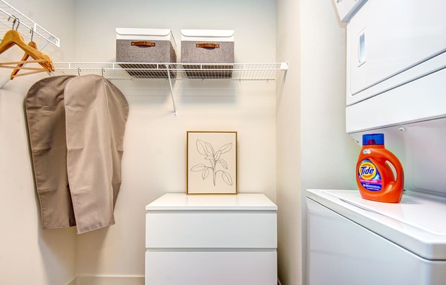 bedroom closet at Hazel Apartments, Washington