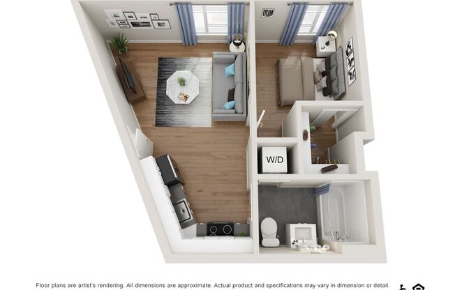 1 bed, 1 bath, 494 sqft, $1,350, Unit 261-306