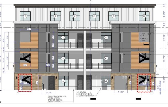 3 beds, 3 baths, 1,574 sqft, $5,310, Unit LVC303 BR1 (Rear Left Penthouse Level 2 w/Ensuite Bath)