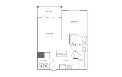 1 bed, 1 bath, 805 sqft, $1,678