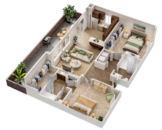 2 beds, 2 baths, 965 sqft, $1,760