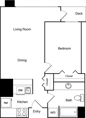 1 bed, 1 bath, 695 sqft, $2,142, Unit 1107