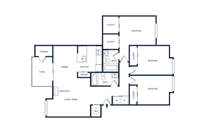 3 beds, 2 baths, 1,164 sqft, $2,695