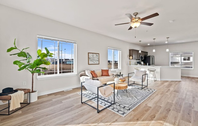 Living Area at The Residences Apartments at Bear Tree | DeForest, WI, DeForest, Wisconsin