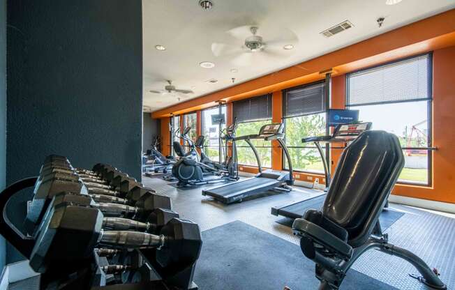 gym with cardio equipment at At Metropolitan Apartments in Little Rock, AR
