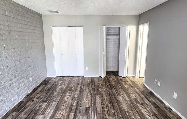 2x2 and a half Bath Bryten Upgrade First Main Bedroom with Closets at Mission Palms Apartment Homes in Tucson AZ
