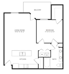 1 bed, 1 bath, 851 sqft, $1,250