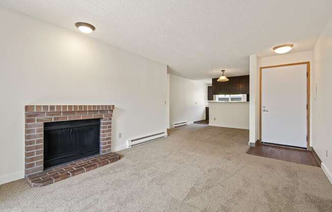 Pembrooke, Kent, vacant 2x2 living room fireplace and entry