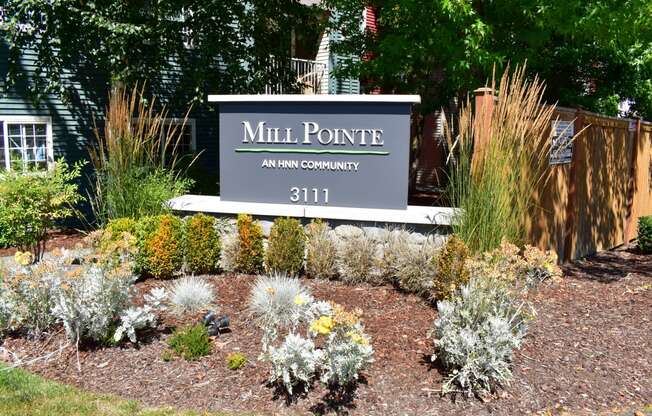 Mill Pointe Monument Sign at the entrance