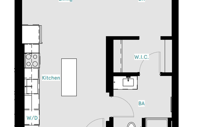 Studio, 1 bath, 388 sqft, $1,200, Unit 624