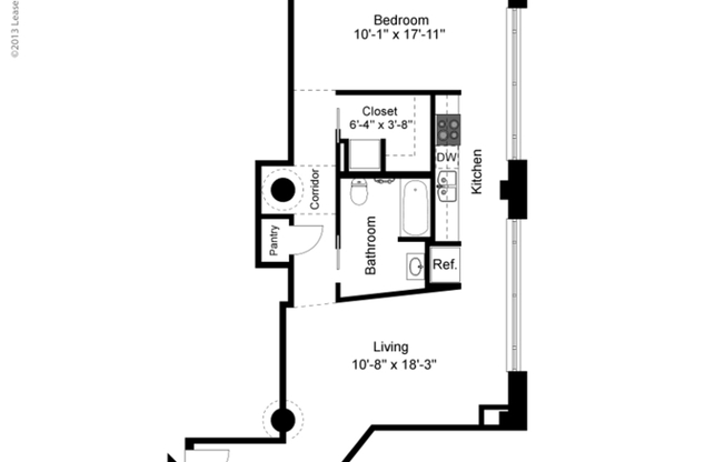 1 bed, 1 bath, 785 sqft, $1,400