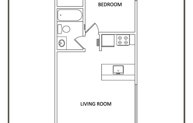 1 bed, 1 bath, 465 sqft, $1,195, Unit AC-32