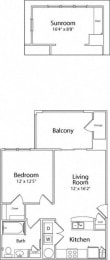 1 bed, 1 bath, $1,484