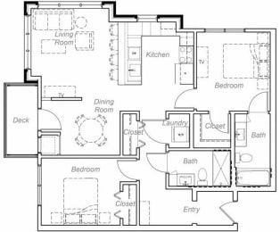 2 beds, 2 baths, 1,025 sqft, $2,137