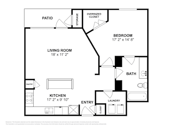 1 bed, 1 bath, 787 sqft, $1,212