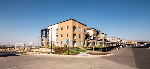 Elegant Exterior View at Soleil Lofts Apartments, Utah