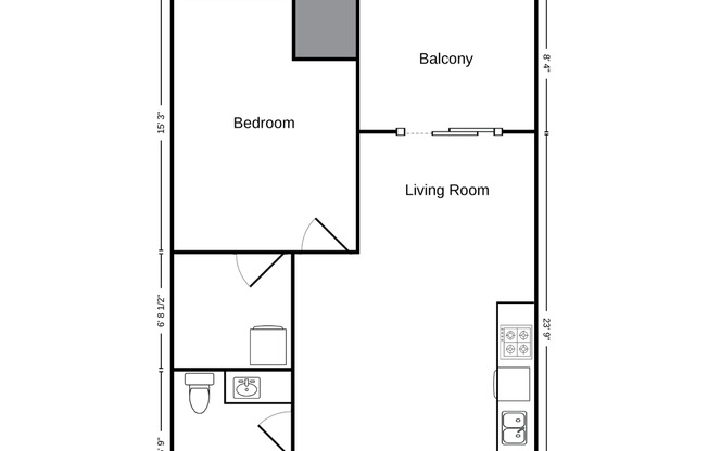 1 bed, 1 bath, 659 sqft, $1,650, Unit WR 305-304