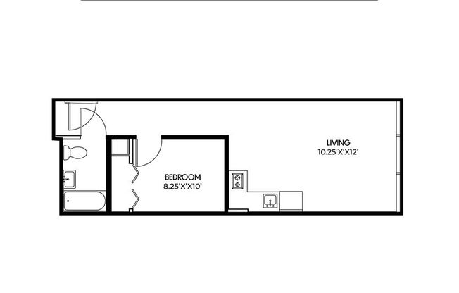 1 bed, 1 bath, 494 sqft, $1,979, Unit 501