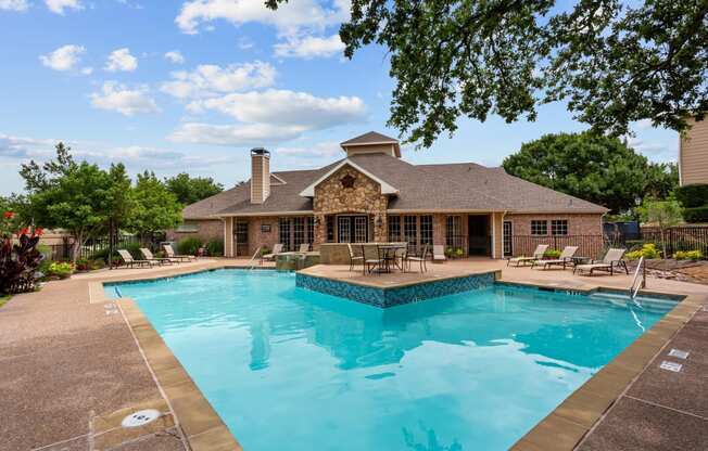 the swimming pool at our apartments